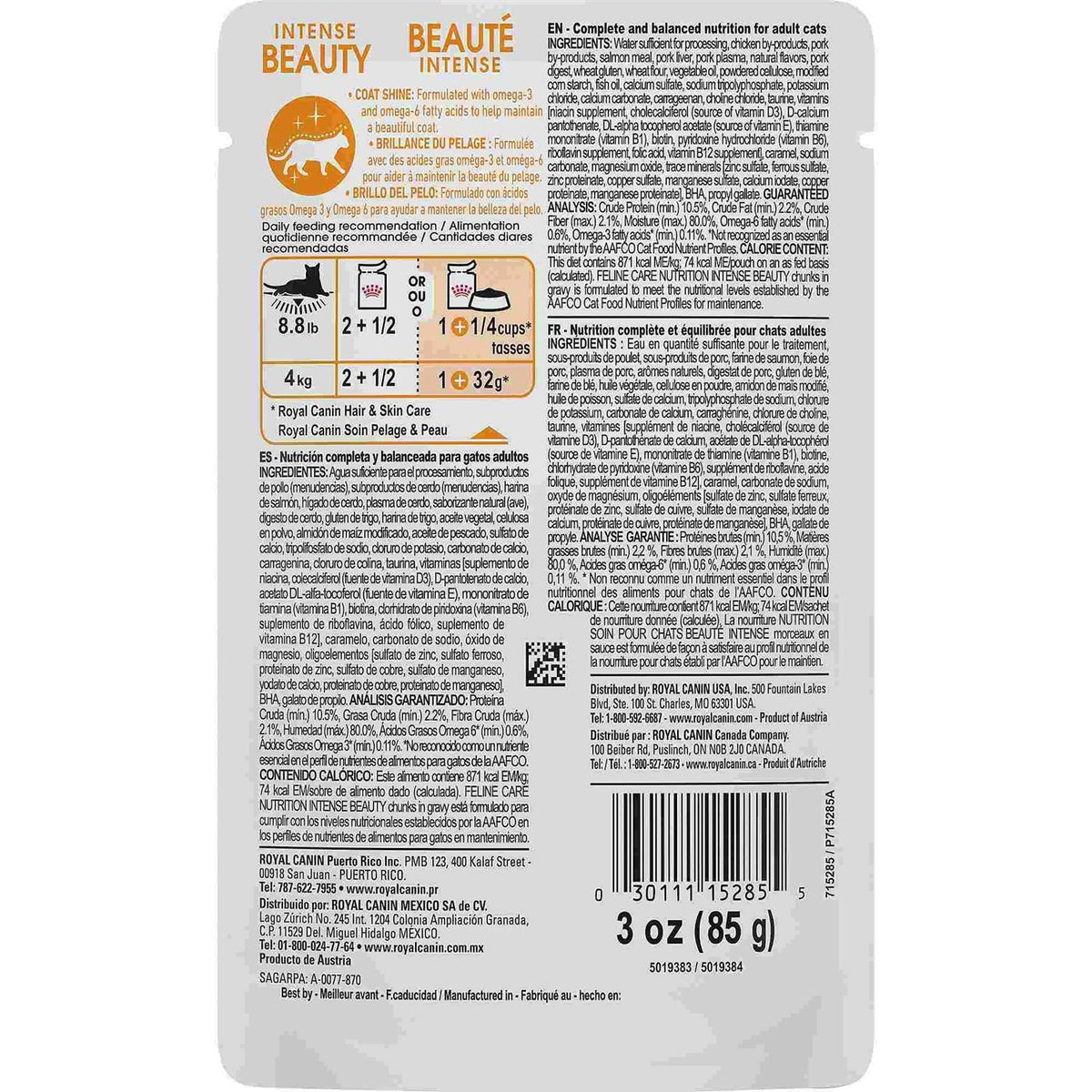 3 oz Chunks in Gravy Pouch Cat Food W18444