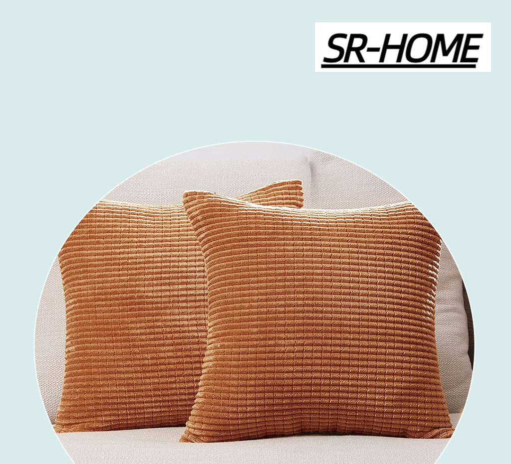 Corduroy Square Decorative Cushion Cover Pack of 2 J2435