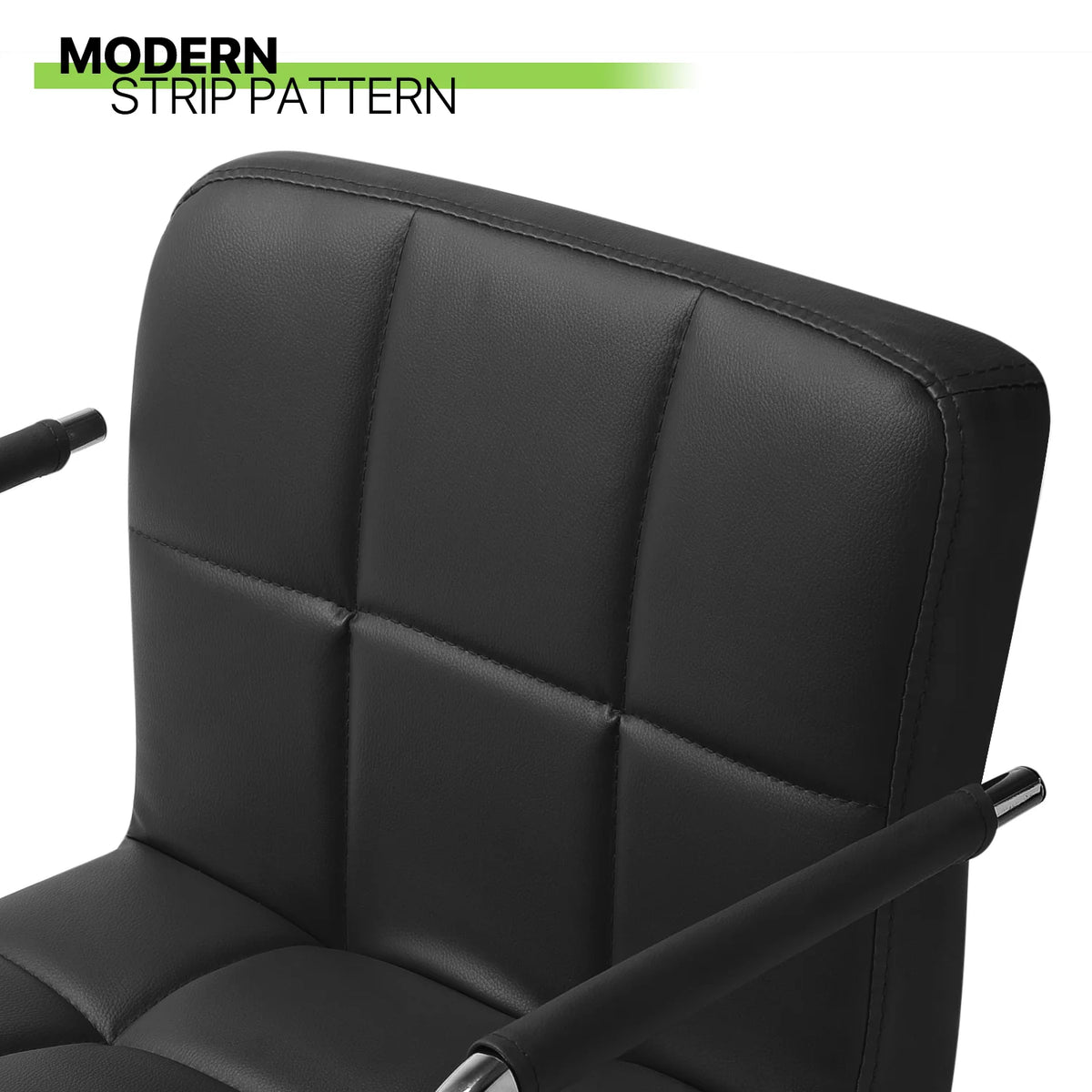 Set of 2 Black Faux Leather Swivel Bar Stools D22078