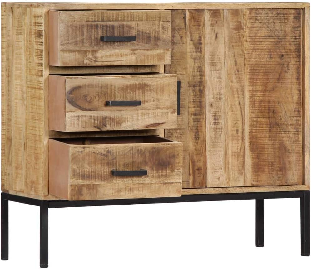 Solid Mango Wood Sideboard with Drawer Storage I511