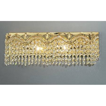 24K Gold Plate 2-Light Bath Bar W40767