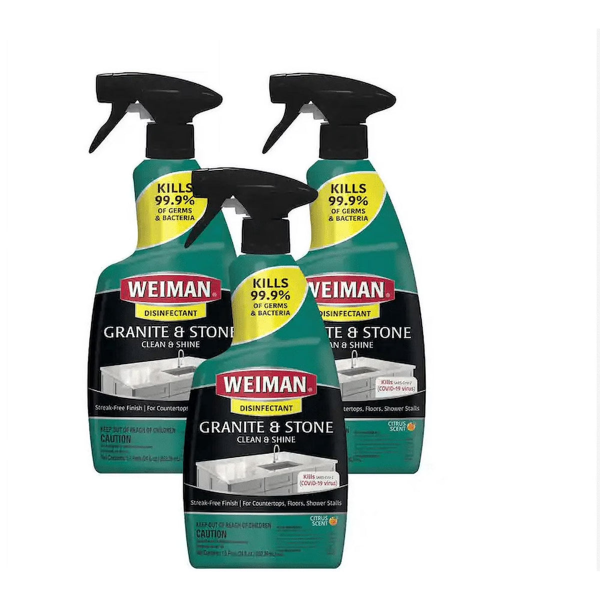 Granite and Stone Countertop Cleaner and Polish Spray (3-Pack) E533