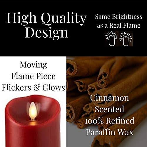Red Pillar Candles with Remote, Set of 3 J29975