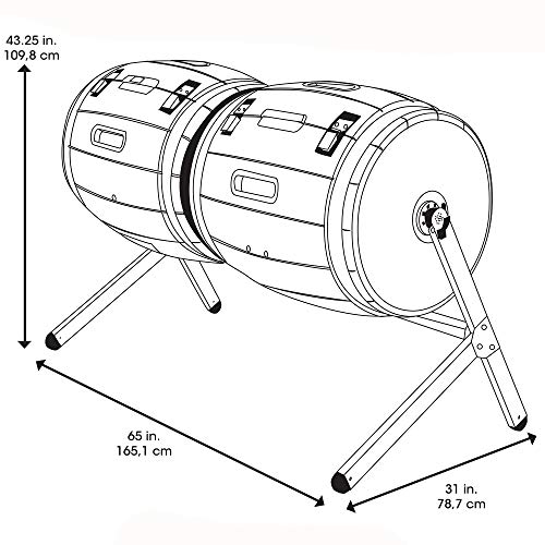 100 Gallon Double Bin Rotating Composter D265