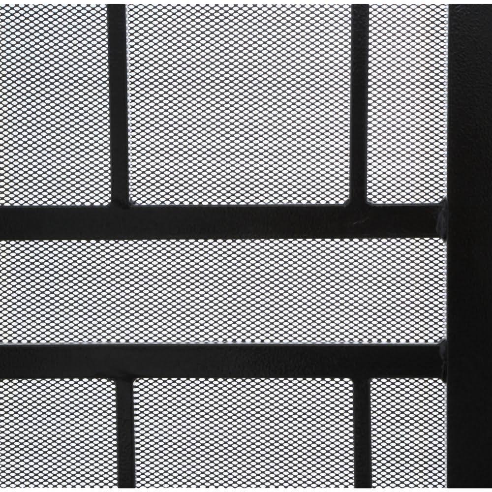 36 in. x 80 in. Black Steel Security Door with Expanded Metal Screen X850926