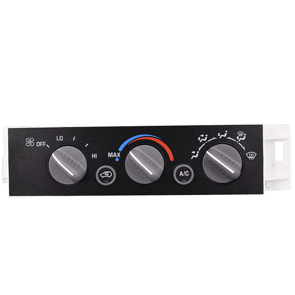 Heater A/C Control Switch Panel Module Without Rear Window Defogger for 1996-2002 Chevy GMC Pickup Truck Pack of 2 O152