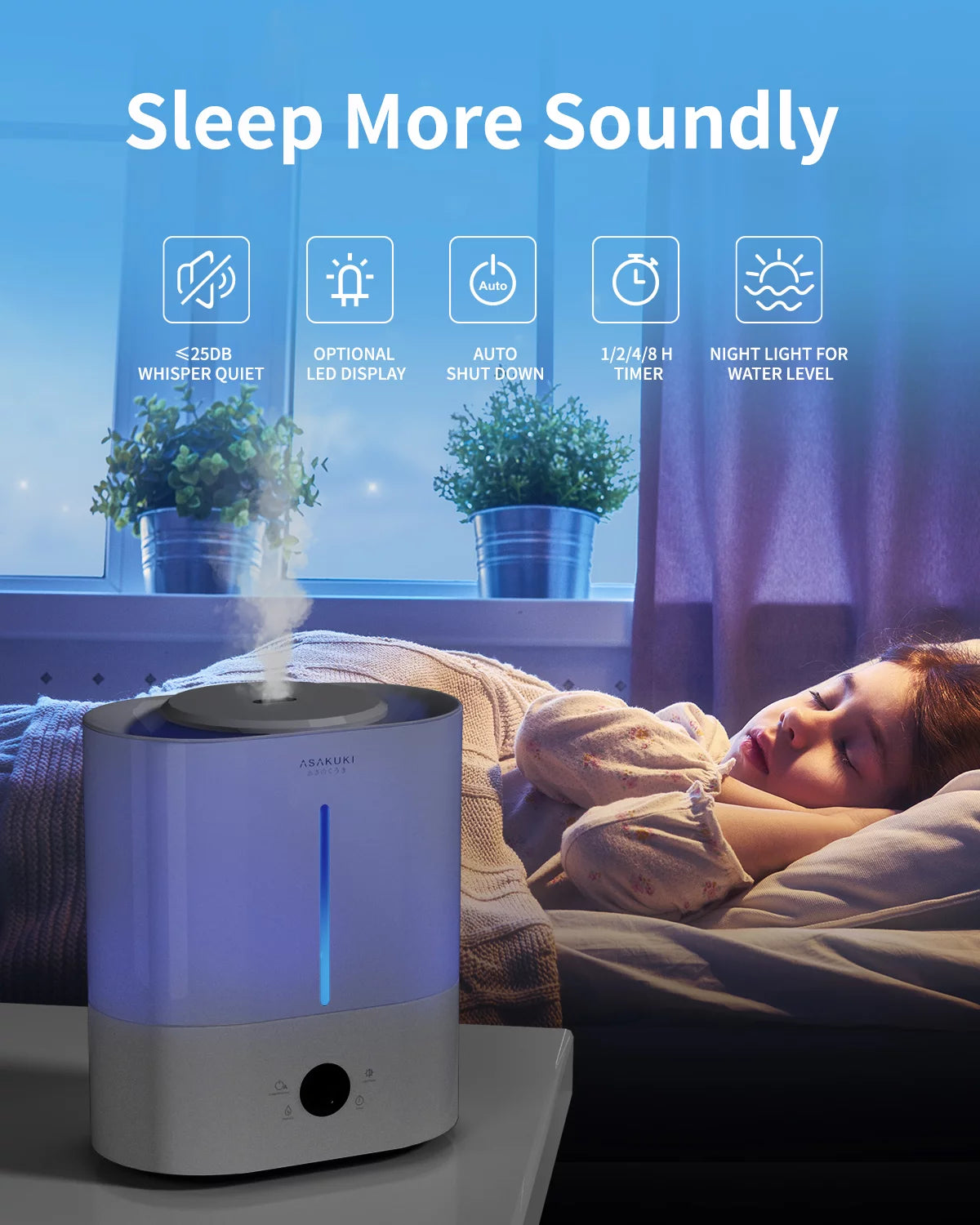 4L Ultrasonic Cool Mist Humidifier W35907