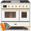 40 Dual Fuel Natural Gas Range with Brass Trim X341551