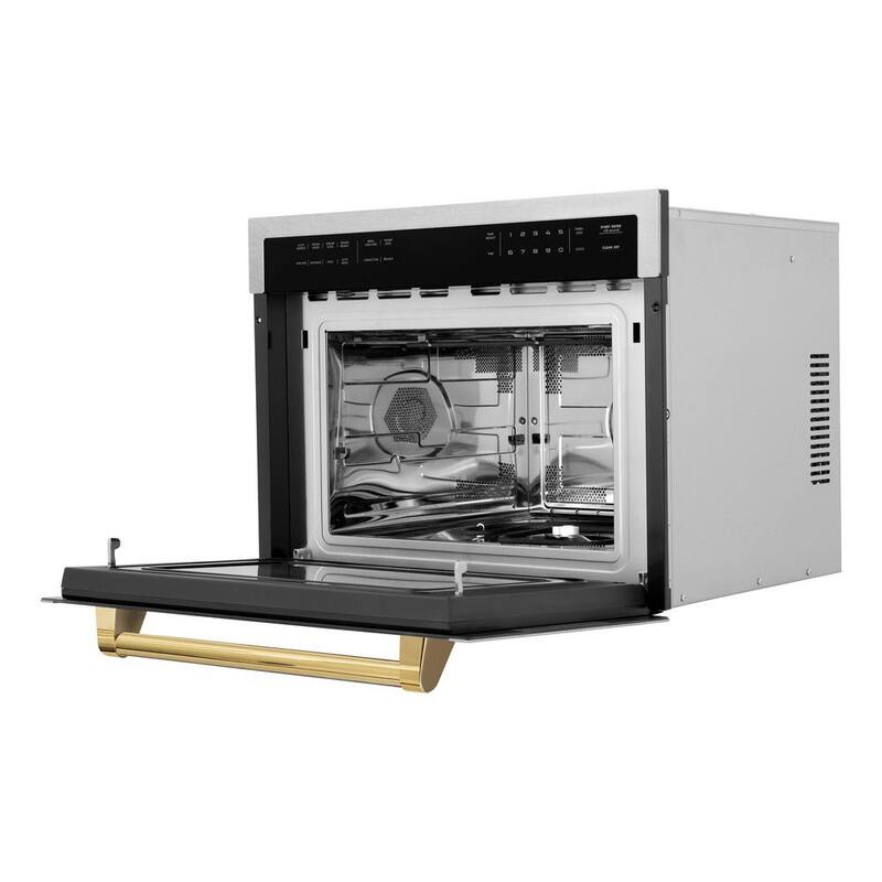 24 in. 1.6 cu. ft. Built-In Convection Microwave Oven Stainless with Gold X386297