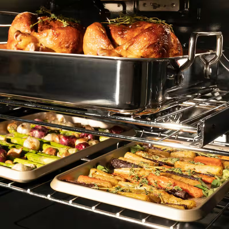 30 in. Double Electric Wall Oven with True Convection in Stainless Steel P925