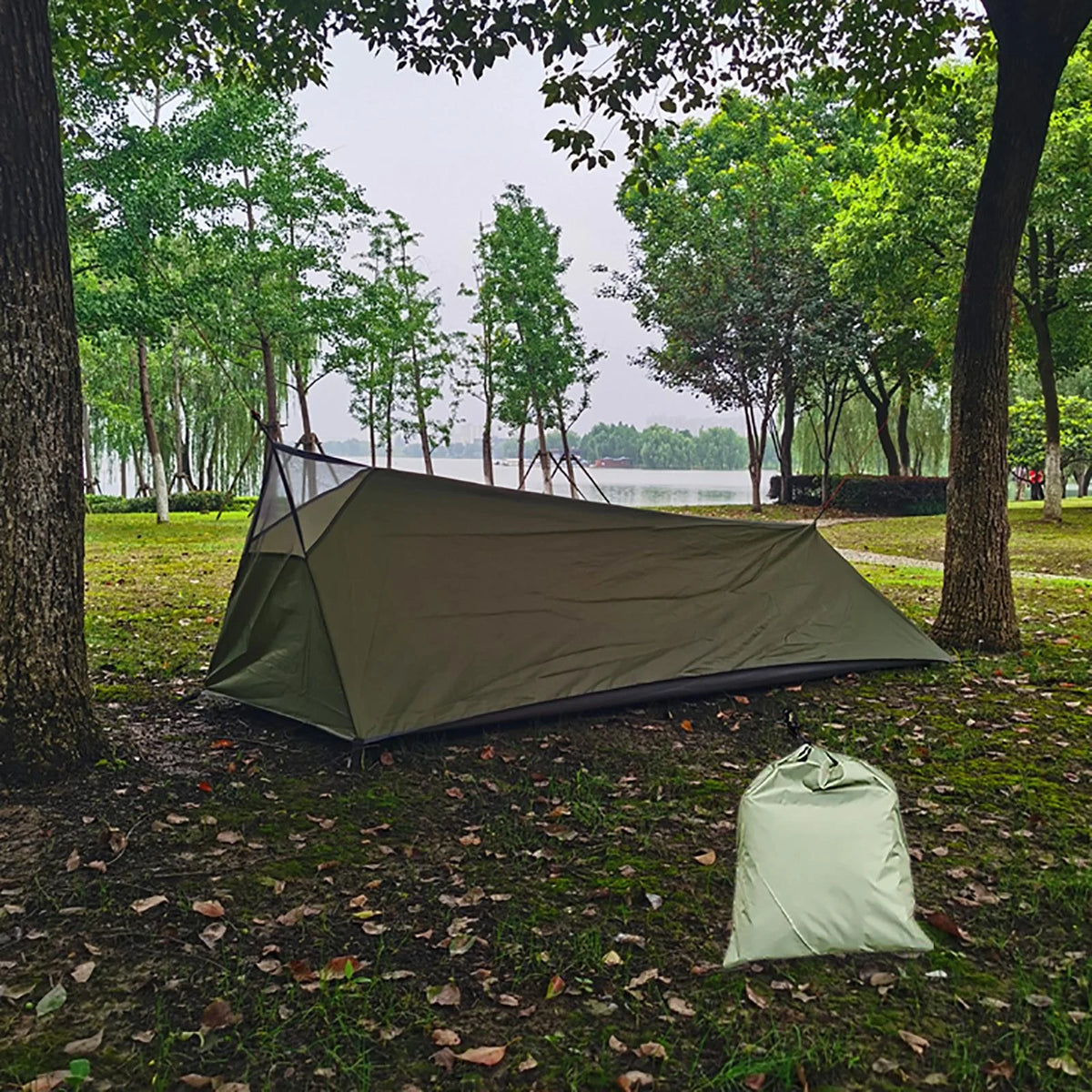 Green Ultralight Waterproof Backpacking Tent E507