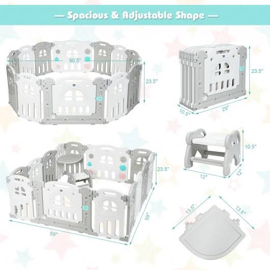 Foldable Baby Activity Centre Playpen J62761