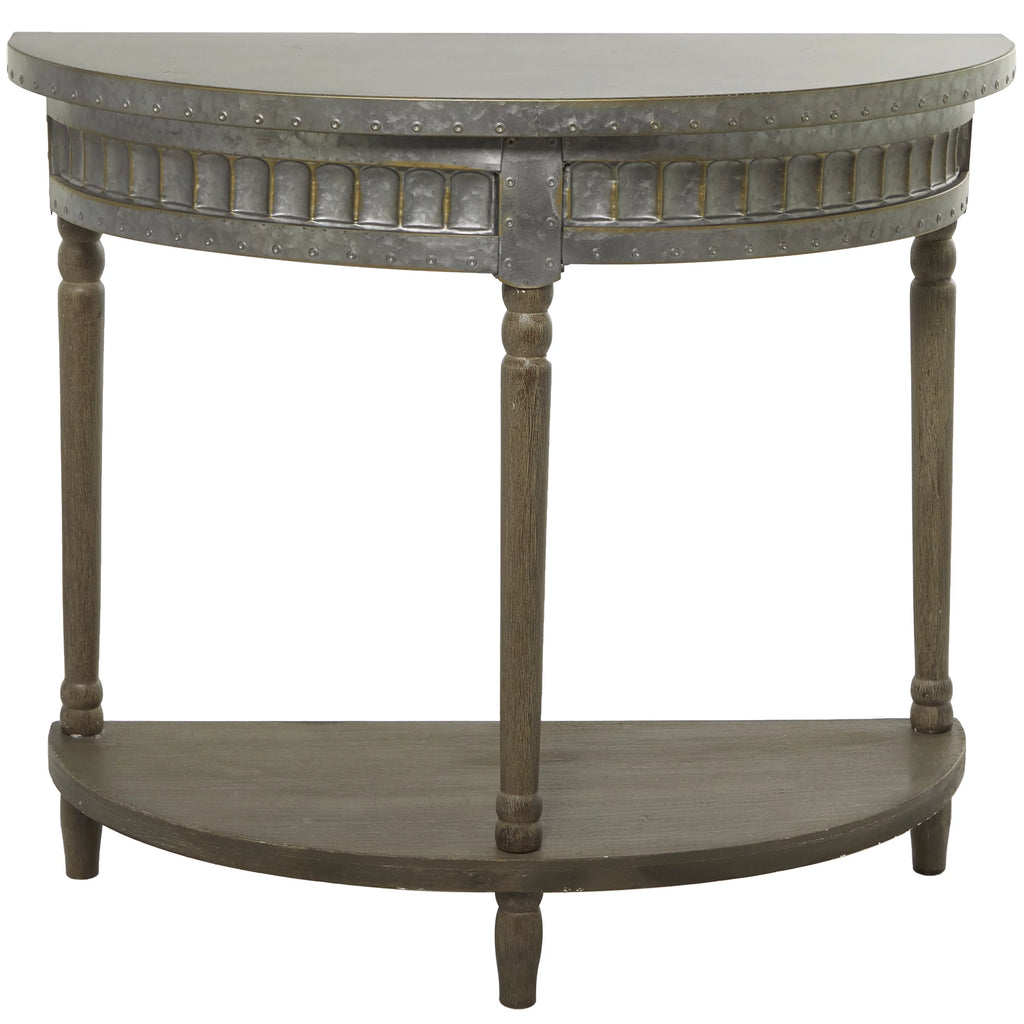 Metal Half Moon Console Table C851