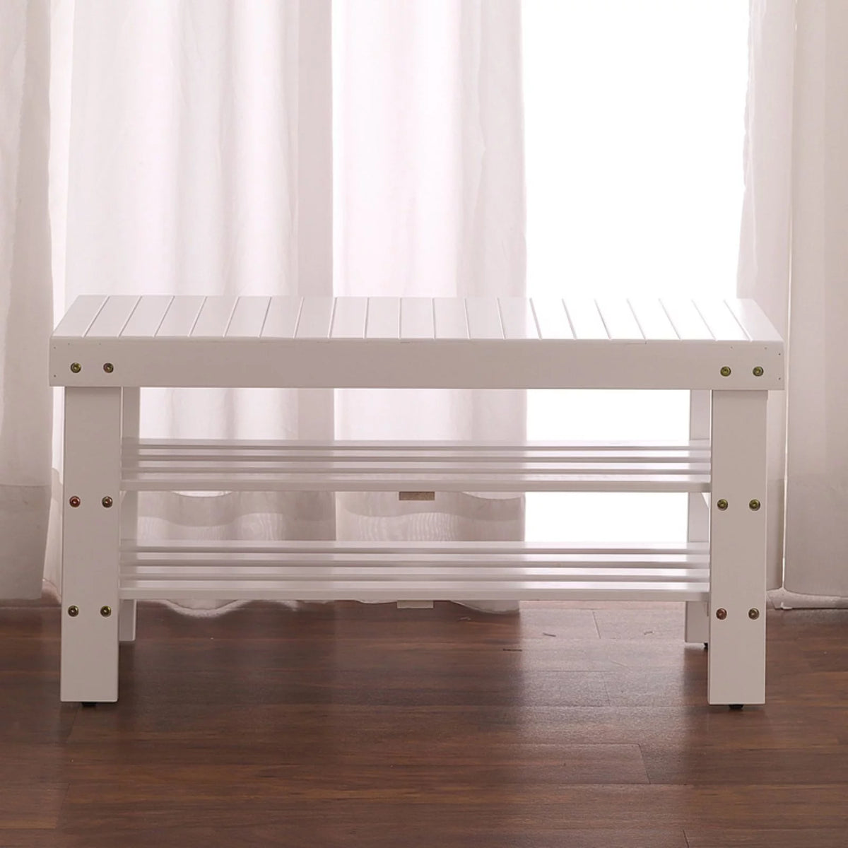 Solid Wood Storage Shoe Bench P3129