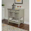 Kitchen Cart with Stainless Steel Top Gray L9816