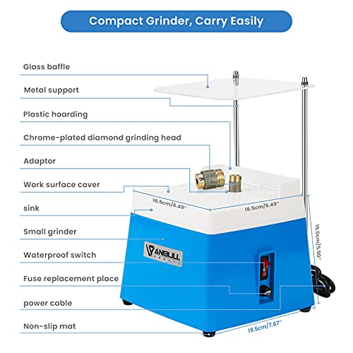 Portable Stained Glass Grinder Machine with Grinder Bits H290