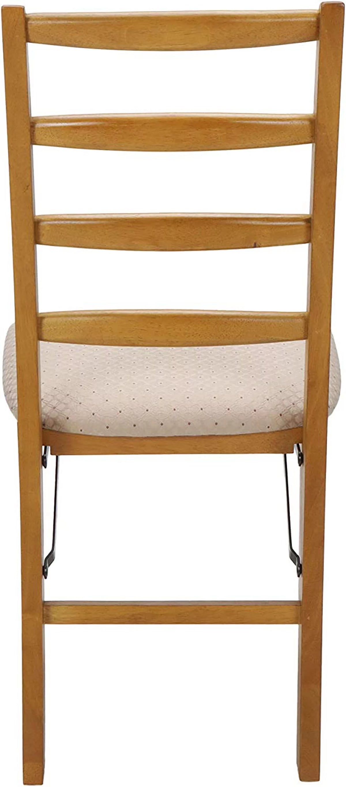 Oak Ladderback Folding Chair Set of 2 H195
