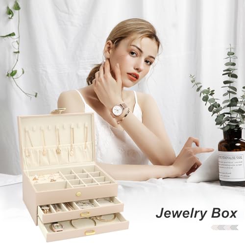 White 6 in 1 Stackable Jewelry Organizer Trays G647