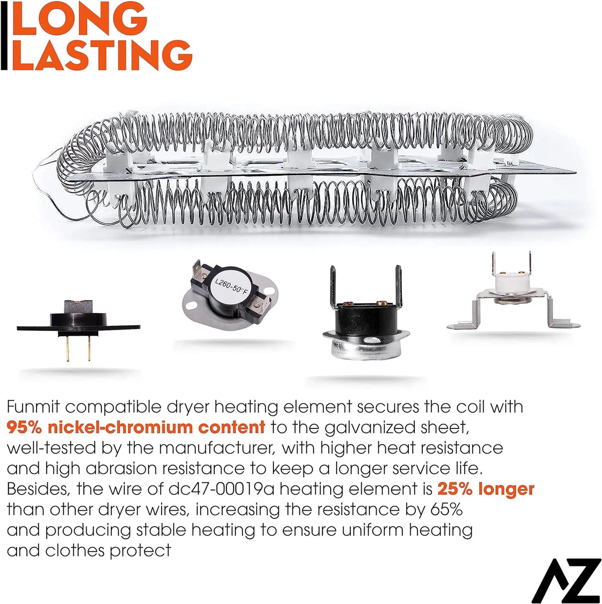 Dryer Heating Element & Fuses Q545