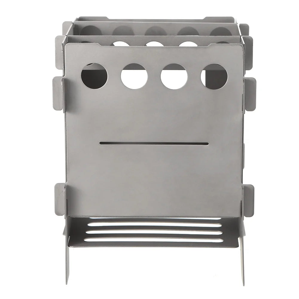 Portable Titanium Folding Wood Pocket Camping Cooking Picnic Stove R722865