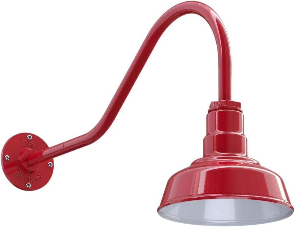 8 inch Dome 16 inch Gooseneck Outdoor Wall Mounted Barn Light B137