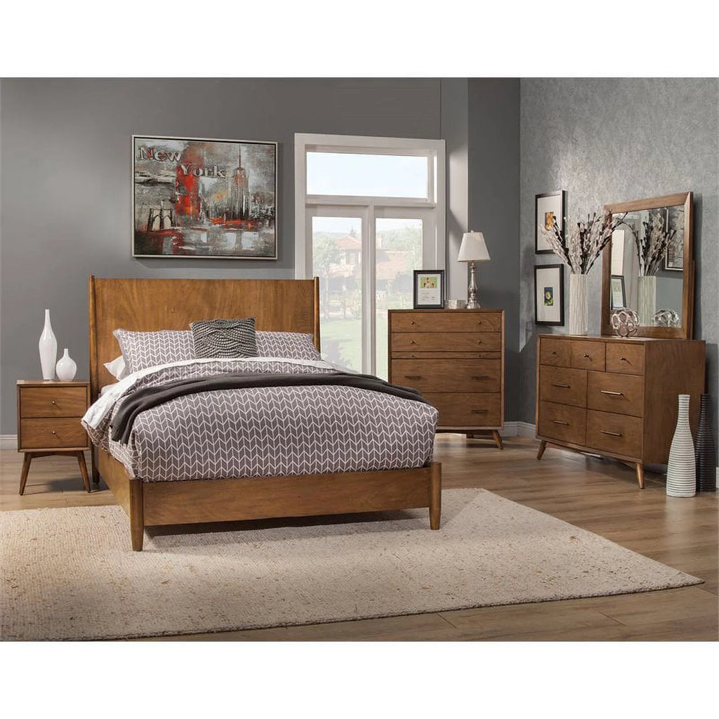 3 Piece Set with TV Console Panel Bed & Nightstand C4253