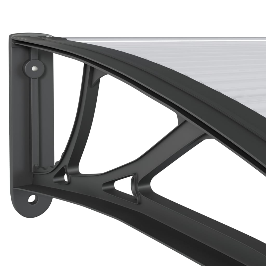 Black Polycarbonate Door Canopy Q31818