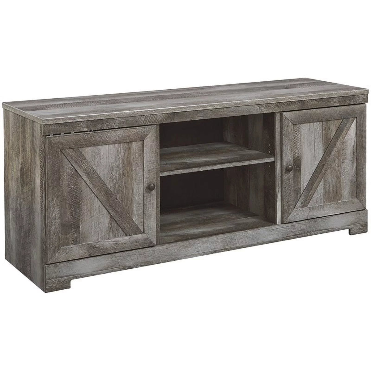 2-Piece Set with 63" TV Stand and Engineered Wood Pier in Gray Y80482