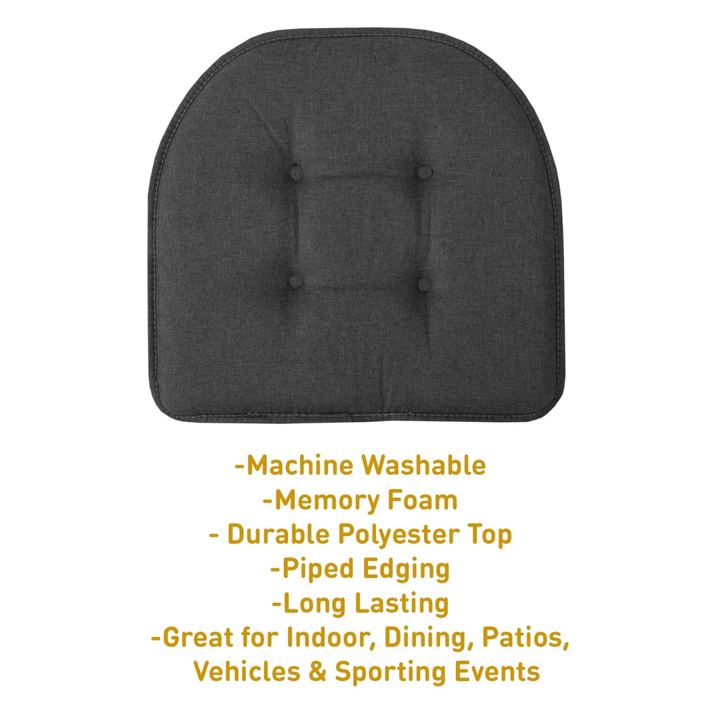 U-Shaped Memory Foam No Slip Chair Pad Cushion 2 Pack J347