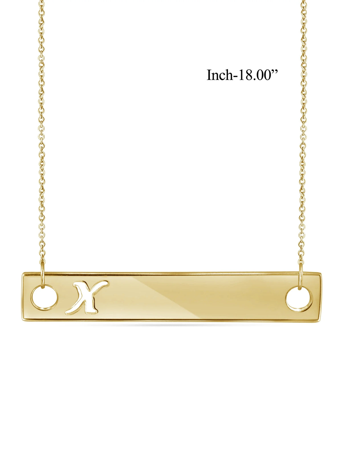 14K Gold Over Silver Bar Necklace O933959