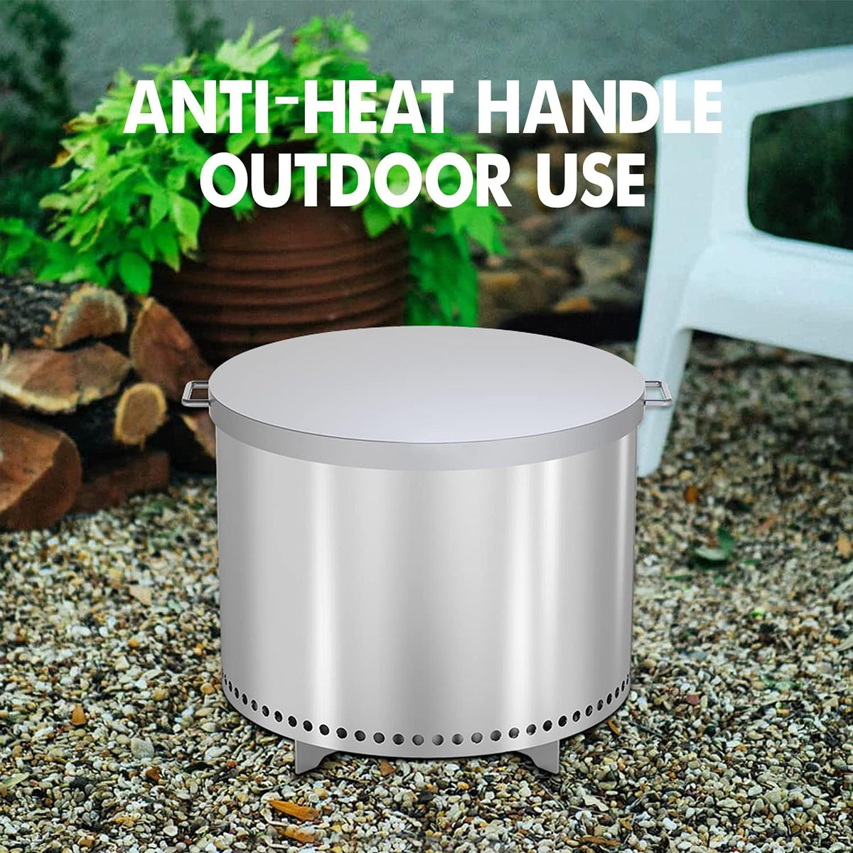 Round Fire Pit Lid with Handle N120906