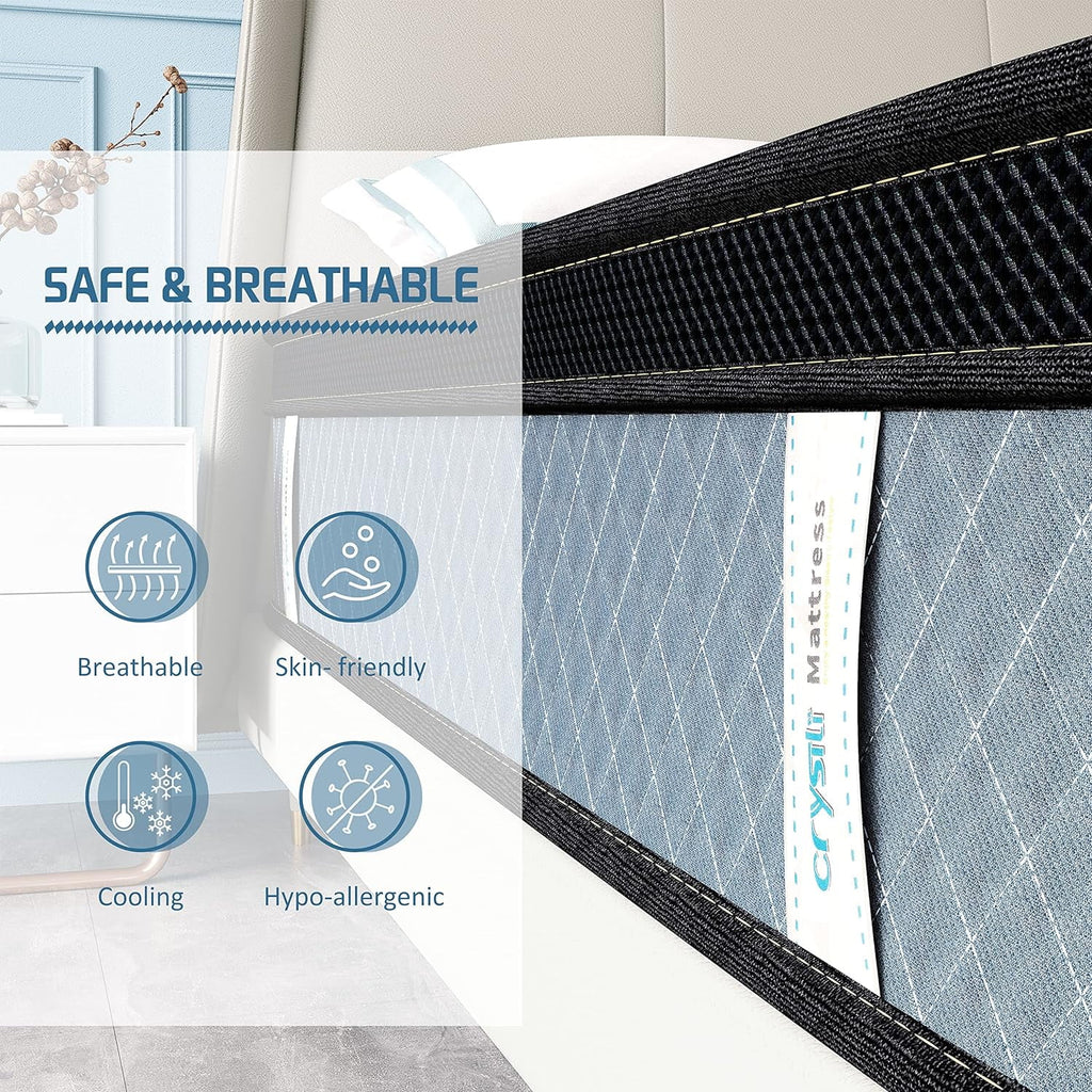 Queen Size Memory Foam Innerspring Hybrid Mattress X392523