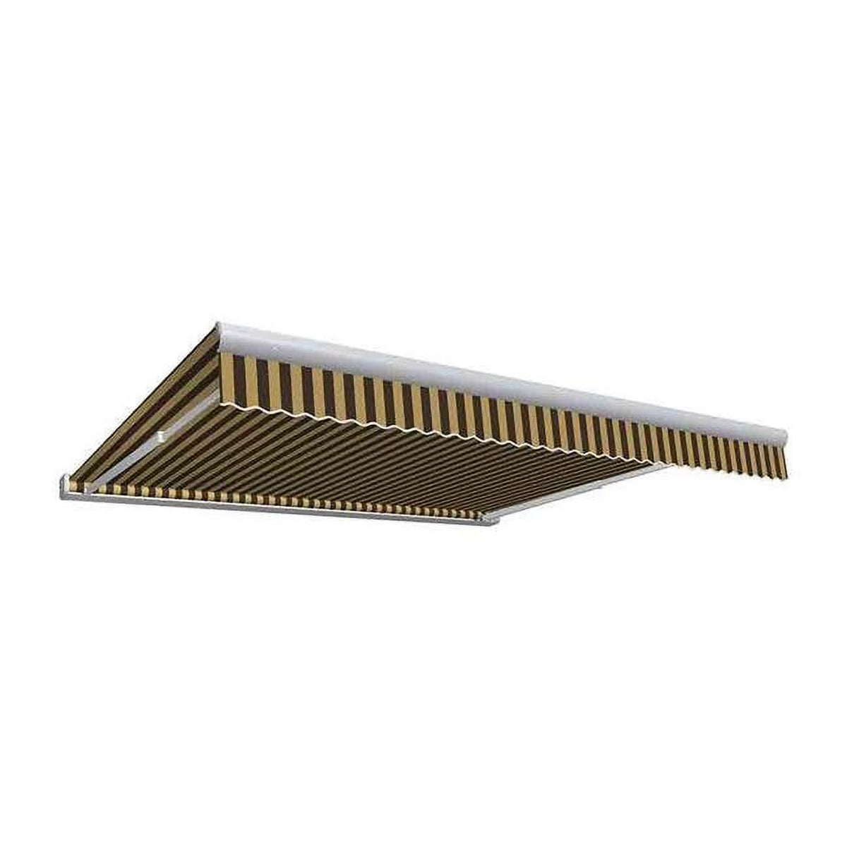 12 ft. Brown & Tan Motorized Retractable Awning K24363