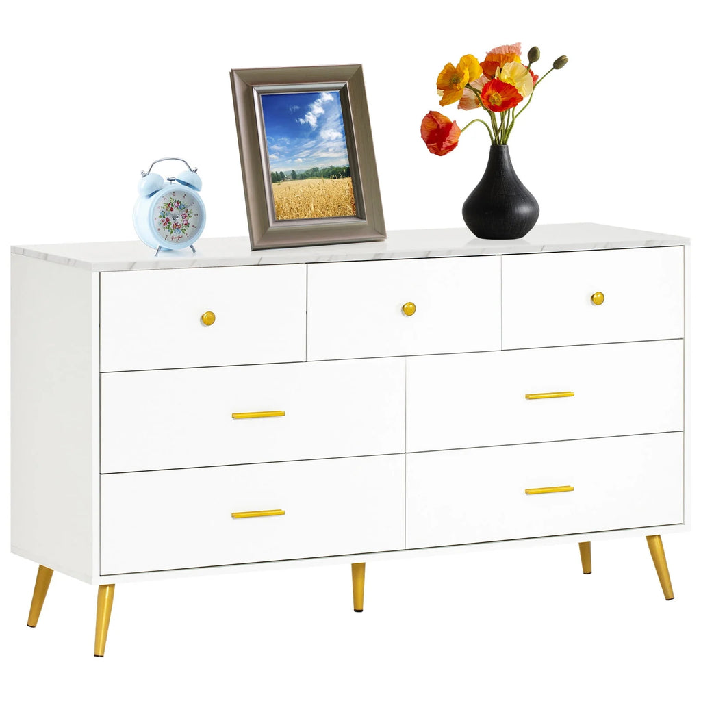 White 6 Drawer Dresser A475426