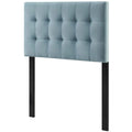 Light Blue Velvet Twin Size Tufted Headboard X740780