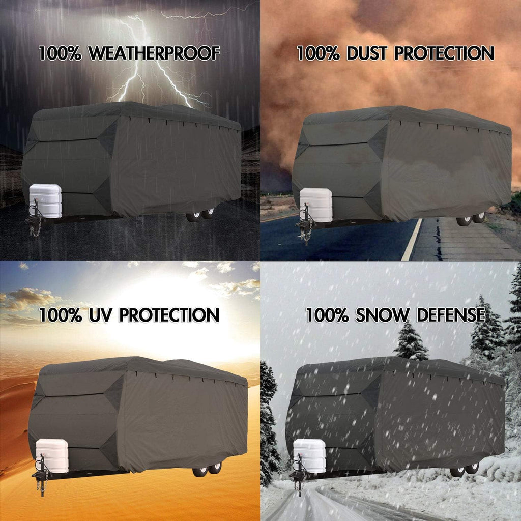 Gray RV Motorhome Travel Trailer Cover Fits Length 20'-22' D4667