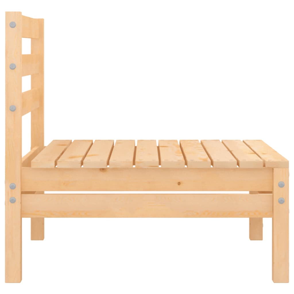 Solid Wood Pine Patio Sofas 2 pcs C77914