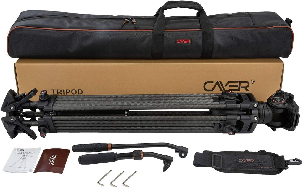 Carbon Fiber Video Tripod System with Fluid Drag Head Q4117