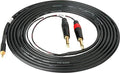 3.5mm Stereo to Dual 1/4 inch Mono Audio Cable 15 Feet R3771