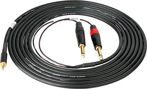 3.5mm Stereo to Dual 1/4 inch Mono Audio Cable 15 Feet R3771