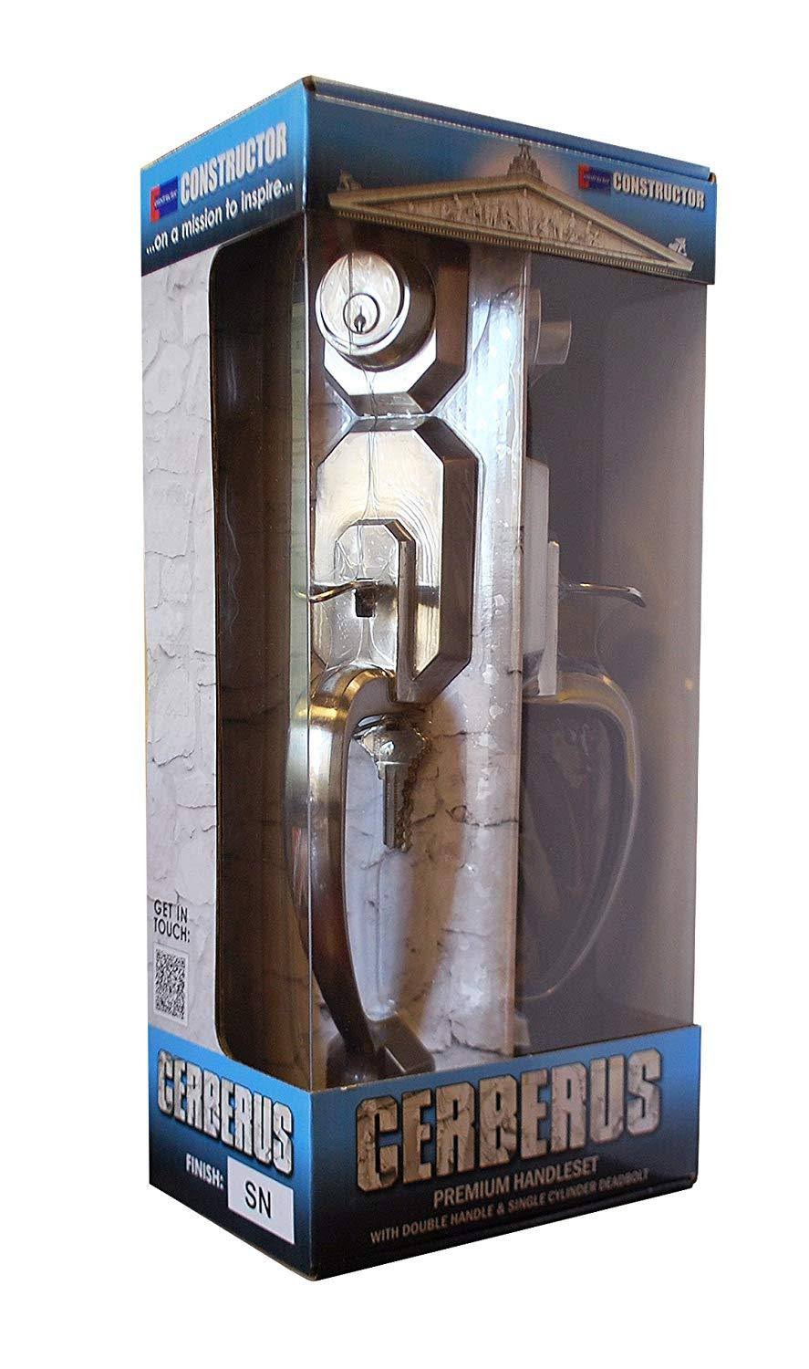 Satin Nickel Entry Handle Set Door Lock V2147