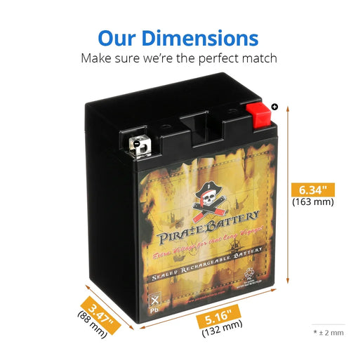 12 Volt 12 Ah 210 CCA Motorcycle Battery P865729