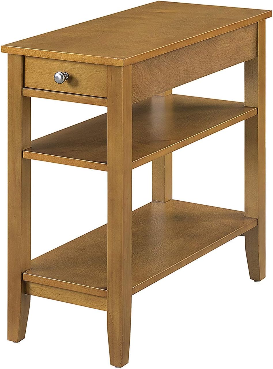 1 Drawer Chairside End Table with Shelves, Cherry V362570