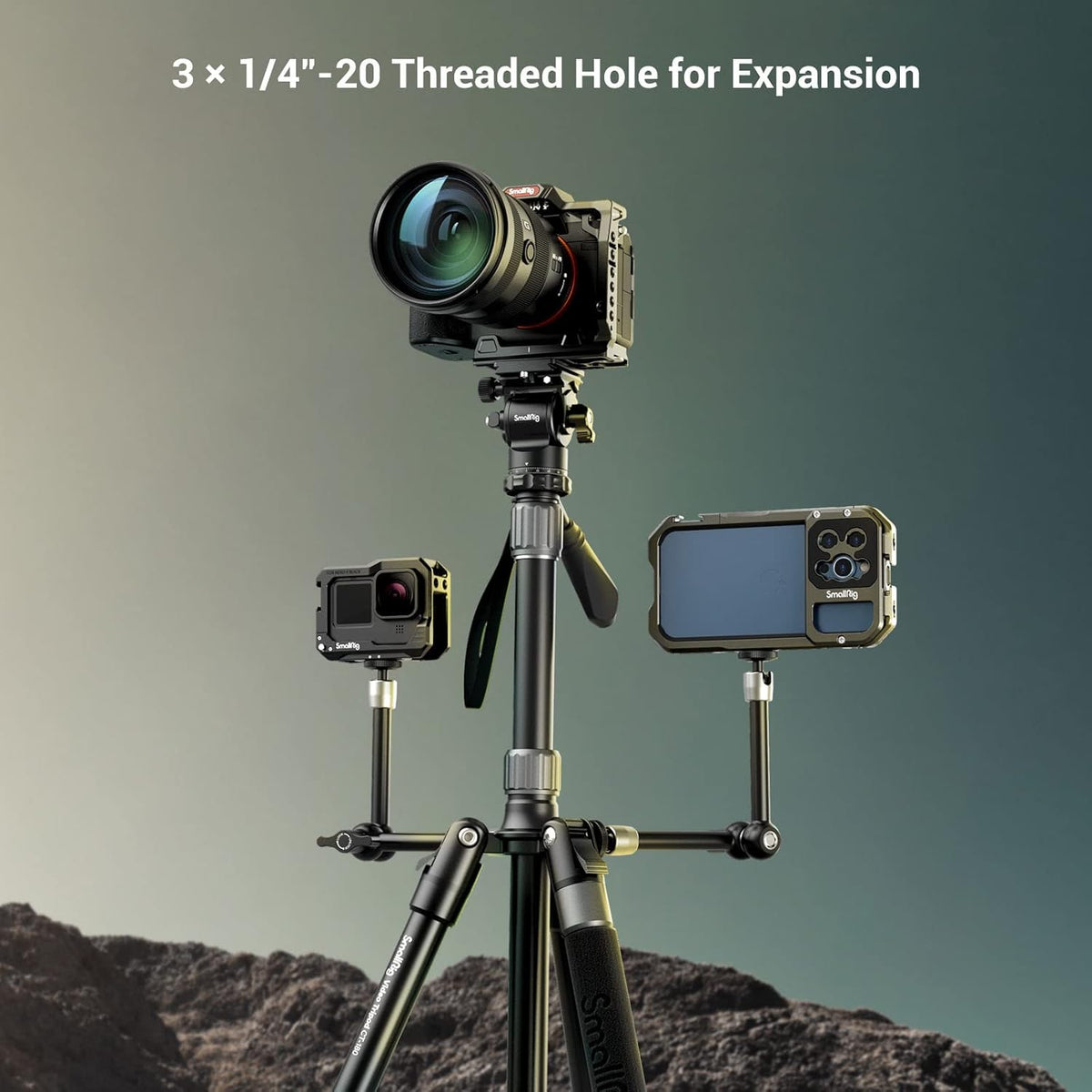 Aluminum Video Tripod Monopod with Fluid Head X549