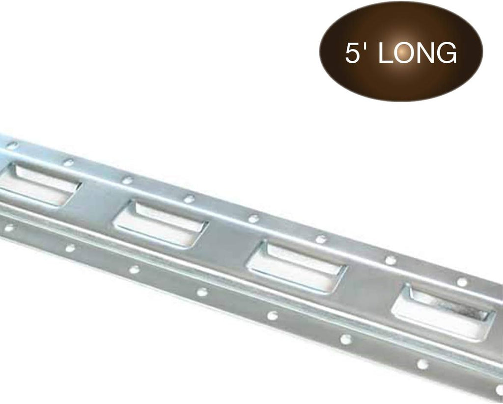 8 Pack 5' Galvanized Steel E Track Tie-Down Rail H25325