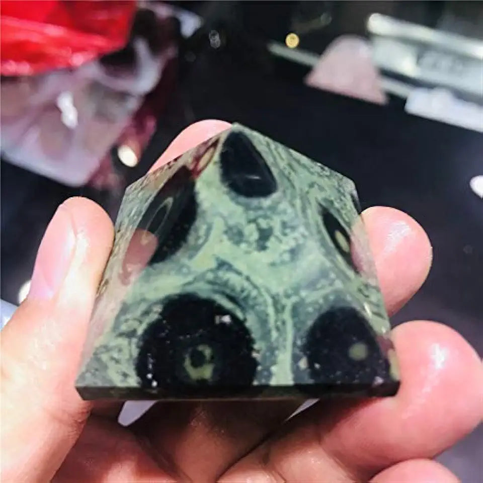 Malachite Pyramids Raw Mineral Rock Quartz Crystal Specimens U5913
