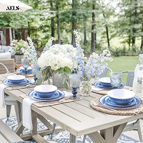 Melamine Dinnerware Set of 12 Pcs, Sage Green Z608520