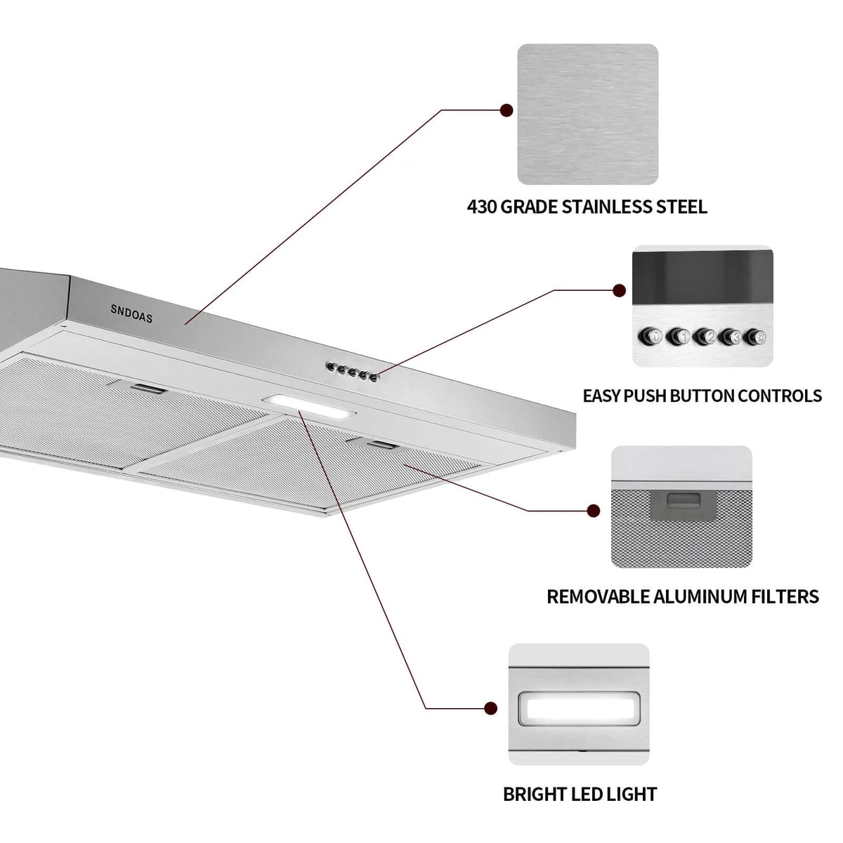 30-inch Stainless Steel Under Cabinet Range Hood Z23334