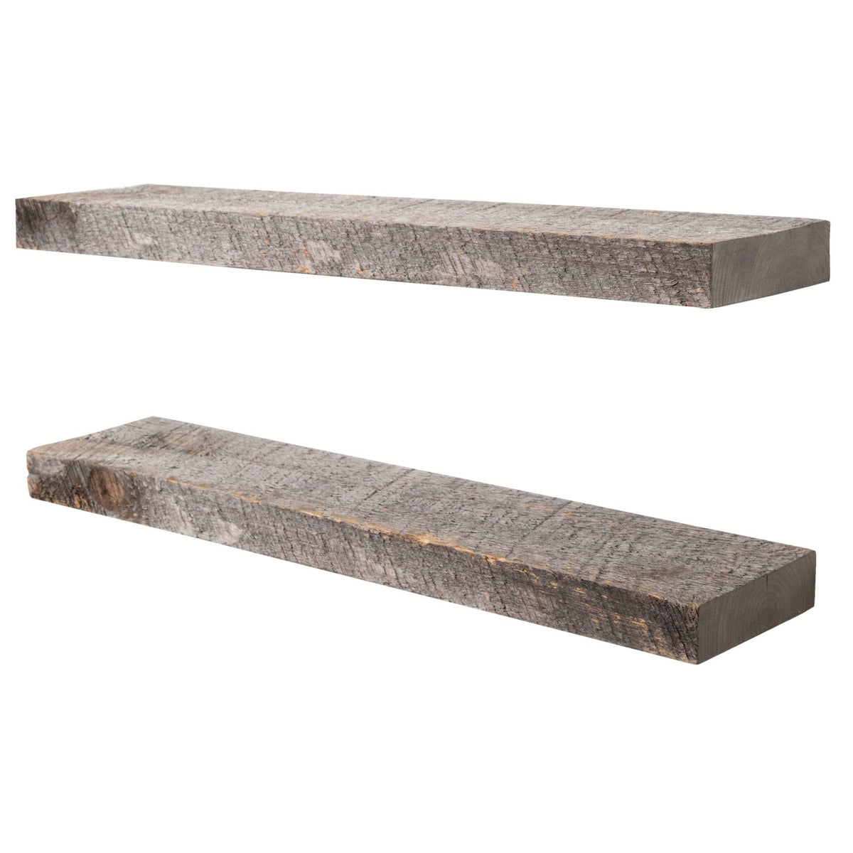 Rustic Wood Wall Shelf Set of 2 B71979