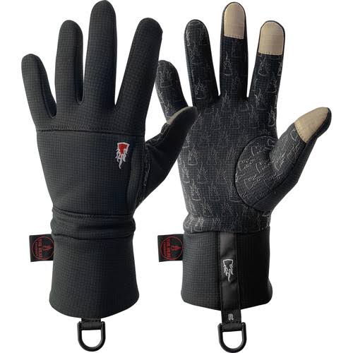Black Polartec Wind Pro Liner Gloves, Touchscreen Capable G889